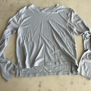 Lululemon Light Blue Gray Long Sleeve Top 2